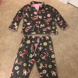PJ Salvage Monkey Flannel Pajamas